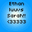 Four identical pixelated text icons on blue gradient backgrounds with white center glow, each displaying 'Ethan luuvs Sarah!! <33333' in black blocky font.