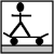 Black stick figure on skateboard performing tricks across six with gray platform and cube props