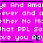 A static image with four identical of pixelated text on a bright pink background, each bordered by black lines