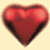 Four red heart shapes arranged in a on a light beige background, with two larger hearts on the left and two smaller hearts on the right
