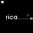Black background with repeated 'rica....' text and shifting star patterns in white and gray.