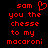 Red pixelated text on black background with heart symbol replacing 'o' in 'some', split into two identical vertical sections.