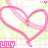 Two pink heart outlines with a light green background, each containing the text "LILY" in blocky pink letters at the bottom left