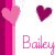 Pixelated icon with pink heart on vertical bar and dark purple heart, featuring 'Bailey' text in stylized font.