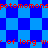 Blue and dark blue checkered pattern with red text repeating 'potomomon' and 'of long w' across the image.
