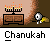 Animated contact sheet of a pixel art Chanukah icon showing candle flames on a menorah with a running stick figure, displayed across multiple frames in a 3x3 grid layout.