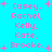 A static image with a bright cyan background displays repeated pink text listing names and small pink star shapes scattered across the scene.