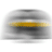 Animated sequence showing a helmeted figure's head with yellow eye slits, transitioning from blurred motion to clear static pose.