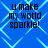 Blue background with light blue geometric lines and repeated text "u make my world sparkle!" in black pixelated font.