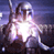 Pixelated static image of a bright white starburst effect with purple and blue background hues, appearing to emanate from the center of the icon.