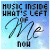 A static digital image with text "MUSIC INSIDE WHAT'S LEFT OF Me" and "now" on a light blue gradient background.