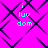 A static image with a bright pink background featuring black diamond-shaped lines and cyan text reading 'i luv dom' in four identical sections