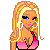 Pixel art contact sheet of a blonde cartoon woman in various poses and outfits with text boxes reading "Can you handle this?"