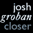 A 3x3 contact sheet of a static animated icon featuring repeated text and grayscale portraits of Josh Groban across multiple frames.
