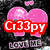 Four distinct pixelated display text and imagery: pink hearts, a clock face with purple splatters, a blurred figure holding an object, and a black silhouette on blue background