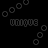 Animated icon with repeating 'unique' text and circular patterns on black background, featuring color-shifting elements.