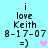 Pixelated text and symbols on a light blue background with two heart variations in pink and purple.