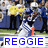 Pixelated sports image of a football player in white uniform with blue number 25, surrounded by other players and spectators.