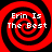 Four identical red and black spiral patterns with white text reading 'Erin Is The Best' arranged in a on a solid black background