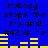Blue background with black text reading "Nobody stops the Trojans! #42 is me" and yellow horizontal bars that change position across frames.