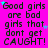 A static image with a bright pink background displays repeated text in dark green pixelated font, interspersed with small blue and purple stars.