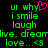 Green pixelated text on black background with pink heart symbol above 'ur why' in left , repeated across two identical