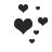 Animated contact sheet showing two frames of a black heart icon with varying sizes and positions, plus the name "Amy" in pixelated text at bottom right.