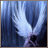 Pixelated static icon depicting a white winged figure against blue and purple gradient background with light rays.