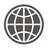 Circular grayscale icon with a grid pattern of dark and light squares forming a stylized globe, enclosed by a thick outer ring.