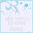 Animated sequence of a light blue and white patterned background with text 'and you'll be knee deep' in varying shades, showing subtle color shifts across frames.