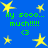 Blue background with yellow stars and green text reading 'ily sooo... much!!!! <3' repeated across the image.