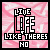 Pixelated pink and white icon with 'LIVE LIFE LIKE THERES NO TOMORROW' text, animated red highlight on 'LIKE', background pattern shifts from triangles to abstract shapes.