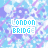 Pixelated blue and purple background with repeated 'LONDON BRIDGE' text, featuring animated white dots that shift position across frames.