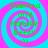 Four identical pixelated icons with cyan and magenta spiral backgrounds, green text reading "Sabrina and Natalie Bffs!! :)" in the center.