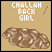 Static pixel art icon showing a brown braided object with white highlights on a tan background, labeled 'CHALLAH BACK GIRL' in white text.