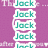 Purple background with repeated 'Jack' text and multiple smiley face icons showing different expressions and text overlays.