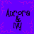 Four identical pixelated text-based icons arranged in a on a purple background with faint pink branching patterns