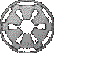 Circular icon with octagonal border showing sequential animation frames of a central symbol changing from segmented lines to crossed swords and back.
