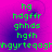 A static image with a purple-to-pink gradient background displaying green pixelated text arranged in four vertical