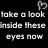 Black background with white pixelated text and small heart symbols scattered throughout, displaying song lyrics in a