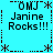 A static digital image with a bright cyan background displaying repeated text and decorative symbols in dark brown pixels.