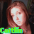 Two side-by-side pixelated images of a person with long brown hair, each displaying the name 'Caitlin' in green and cyan text below.