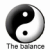 Nine identical yin-yang symbols arranged in a , each with distinct text below it