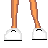 Pixel art contact sheet showing a female character's sports-themed animation sequence with multiple frames of body parts, sports equipment, and text.