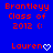 Blue background with red text reading "Brantley Class of 2012" and "Lauren" accompanied by heart or arrow symbols.
