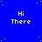 A static contact sheet of an animated icon showing repeated text "Hi There" on a blue background with yellow dots, arranged in a 4x3 grid across multiple frames.
