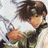 Anime character with brown hair and green headband in white shirt and green pants, leaning forward against black background with white text.