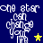 Blue background with white text forming 'one star one star can change your life' around a central yellow or gold star, repeated in four quadrants.