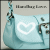 A light blue pixelated icon with a white heart symbol, featuring partial text at the top and abstract shapes on the left.