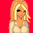 Pixel art contact sheet showing two frames of a cartoon character with blonde hair, white shirt, and black pants against red background with text "yea haa".